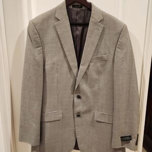 Green Label Lauren Ralph Lauren Brown and Black Houndstooth Men's Blazer 42L EUC